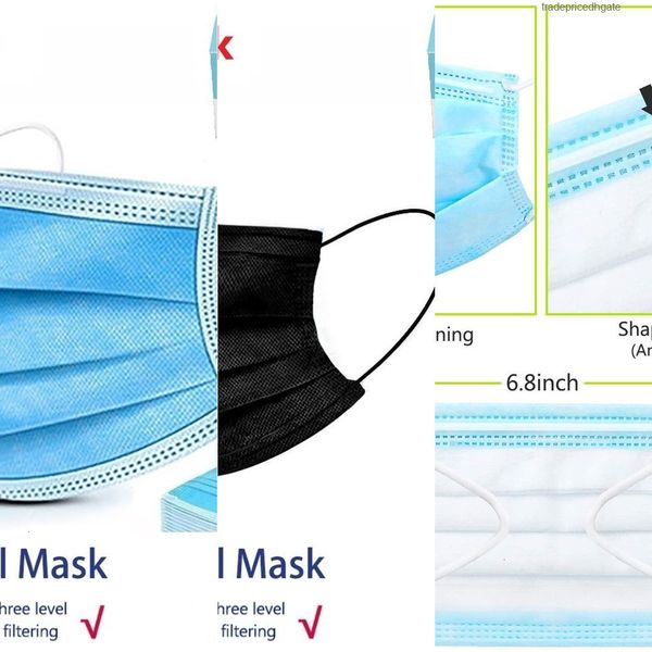 

face /box 9qgxy 3 [dhl] thickened disposable layer non-wove 95% dust mouth masks masc d8ti