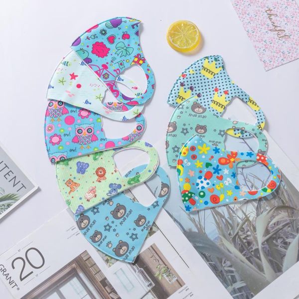 

reusable ahb518 cotton mask washable kids dustproof breathable earloop mouth anti-dust cartoon masks face gwbve