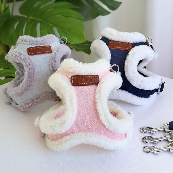 

winter warm dog harness leash set soft padded dog harness vest no pull adjustable pet harness with lead leash arn bbypyz