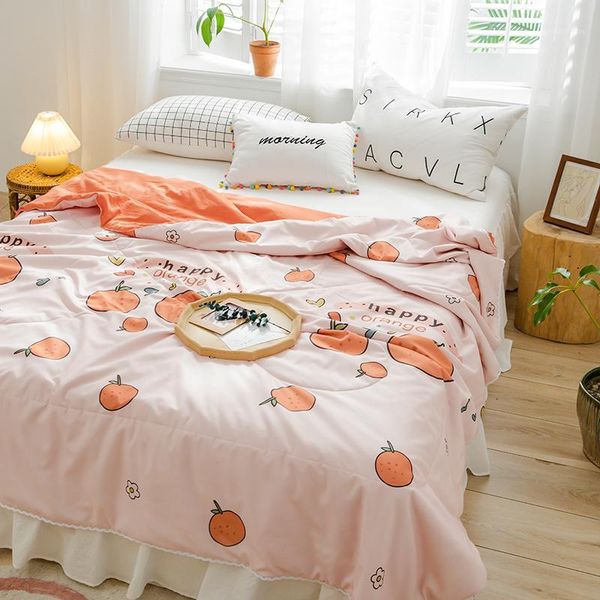

air-conditioning quilt polyester fiber small fresh washed cotton summer quilt small lace air-conditioning summer cooler1