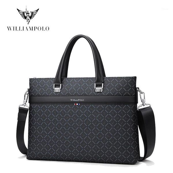 

williampolo men's bag fashion 2020 lapbag 13'' removable strap for documents men's briefcase handbags for male fs2030601