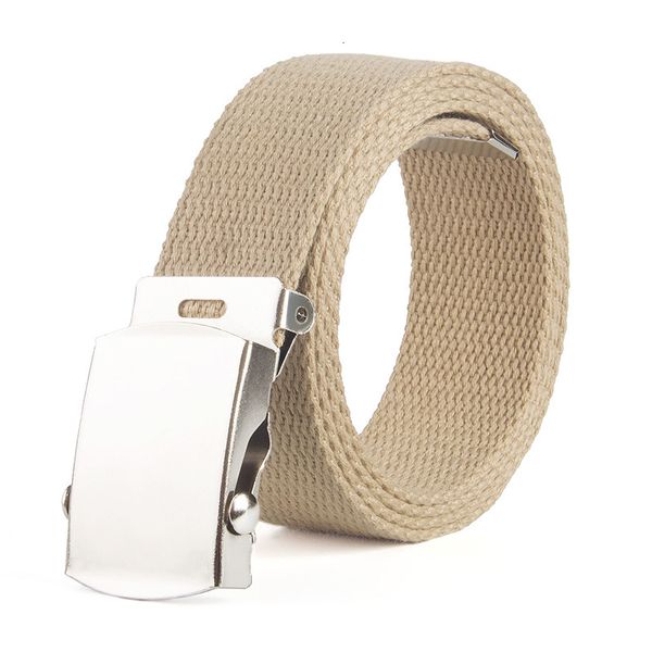 

new canvas belt men and women jeans belt casual luxury strap metal buckle belts jeans accessories, Black;brown