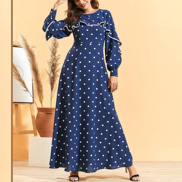 

casual dresses [ewq] 2021 spring summer arrivals o-neck cloak sleeves high waist women patchwork ruffles pleated dress aw33417m1, Black;gray