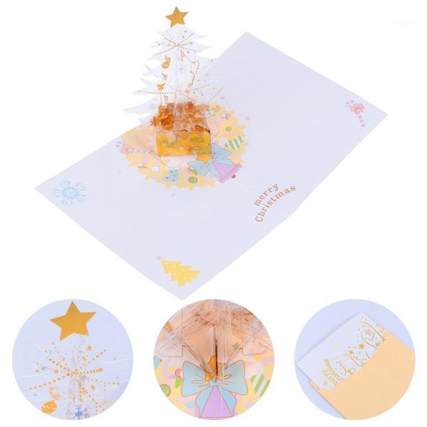 

1 pc portable creative lightweight practical vhristmas paper crads greeting cards blessing card for children women1