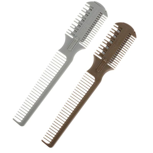 

1 set dual side hair razor comb hair trimmer professional cutting tools, Silver