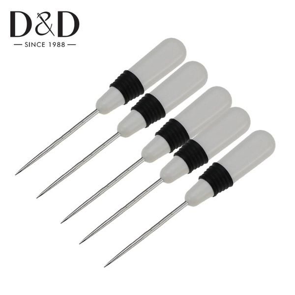 

1/2pcs plastic handle punch awl hole maker cone leather craft canvas shoes repair sewing awl diy sewing supplies, Black