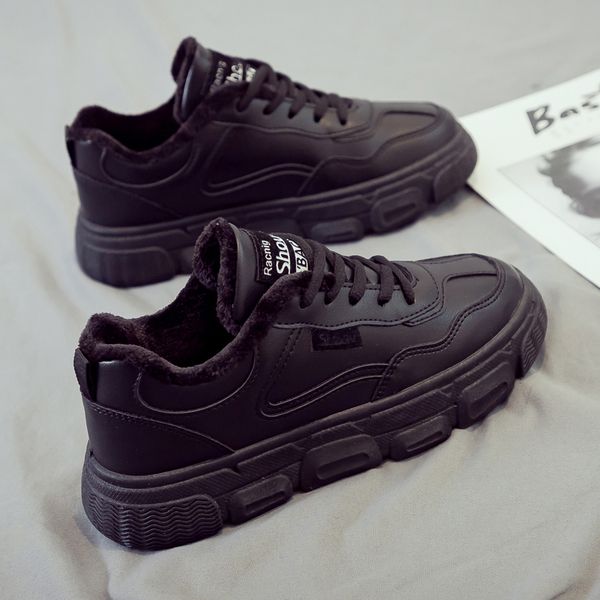 

black board shoes in autumn and winter