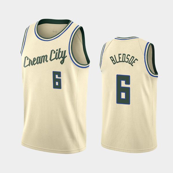 

2020 new basketball jersey 6 bledsoer color white size s-xxl, Black;red