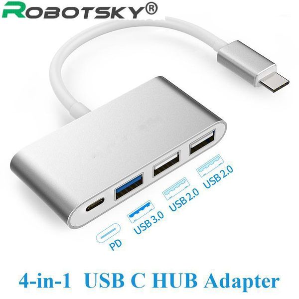 

uab type c 4 ports hub adapter pd usb 3.0 usb 2.0 multiport splitter 5gbps super speed data transfer hub for lap