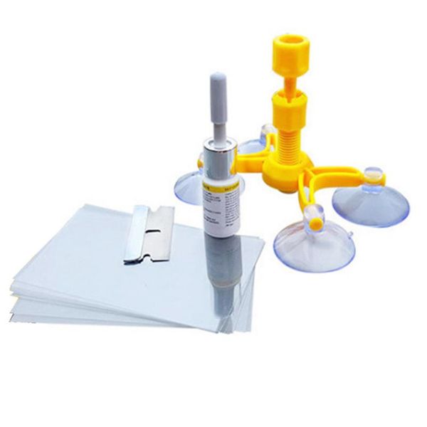 

windshield repair kit quick fix car cracked glass windscreen repair tool kit resin sealer diy window screen p wmtzkb, Blue;red