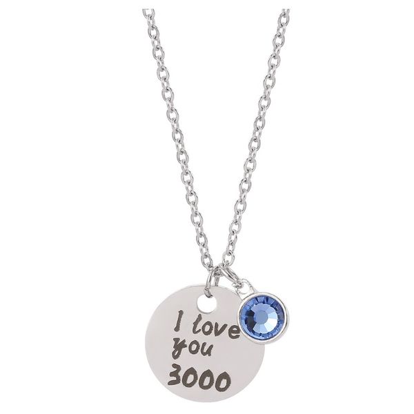 

фабрика я люблю тебя 3000 ожерелье из нержавеющей стали алмазное кулон ожерелье завод прямых продаж завод я sqcvrd, Golden;silver