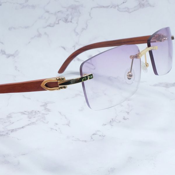 

2021 new luxury genuine buffalo horn glasses mens brand designer sunglasses vintage buffs rimless carters glass a7lo, White;black