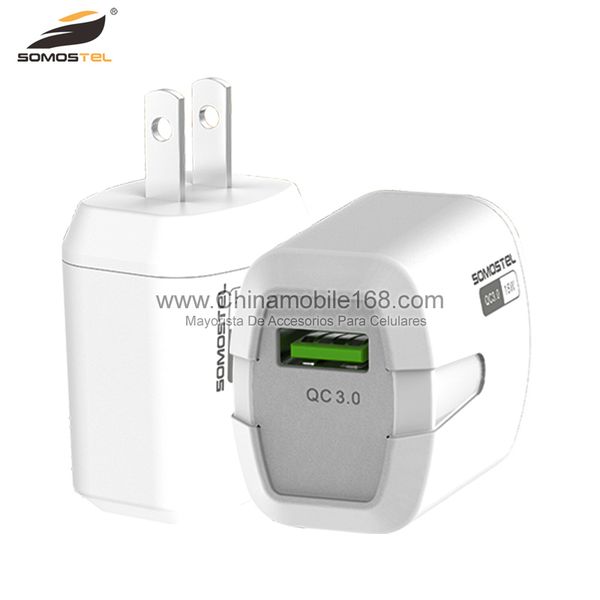 

accesorios para chealulars single usb qc3.0 быстрое зарядное устройство для eu / us plub портативное телефонное зарядное устройство для ipho