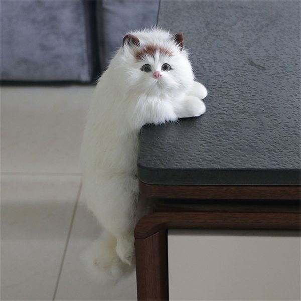 

simulation cat animal model decoration home tv decoration hanging cat crafts plush toy doll gift good blessing y200623