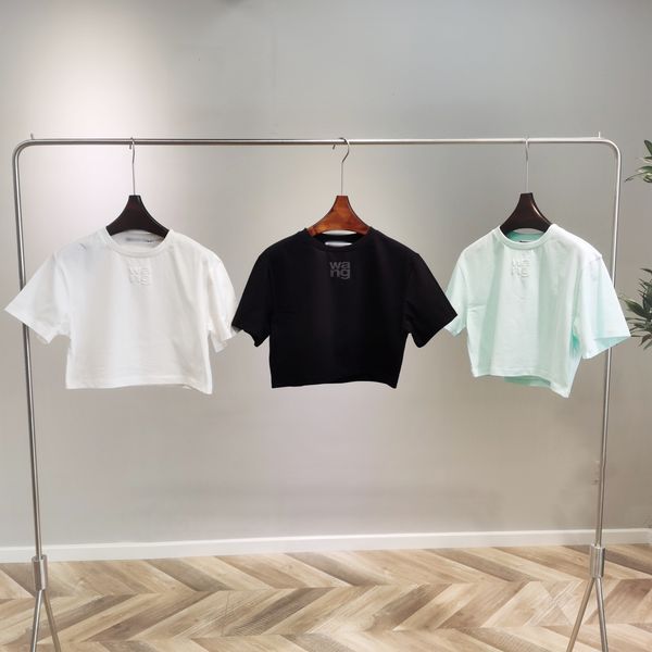 

2021 summer big aw crosin new three color printing short sleeve t, Black