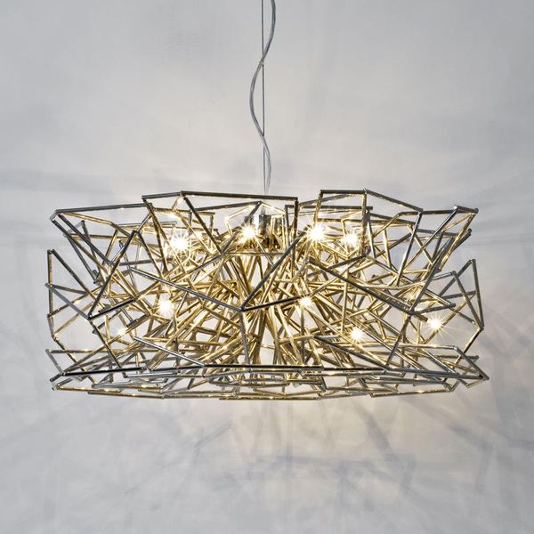 

italian nordic postmodern hanging lamp 110v-220v gold / rose gold novelty art minimalist living room dining bar led chandelier
