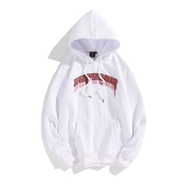 

ghost 2021 new letter in european american male nightgown hip street autumn and winter wear plush printed thicky hoodie bmev, Black
