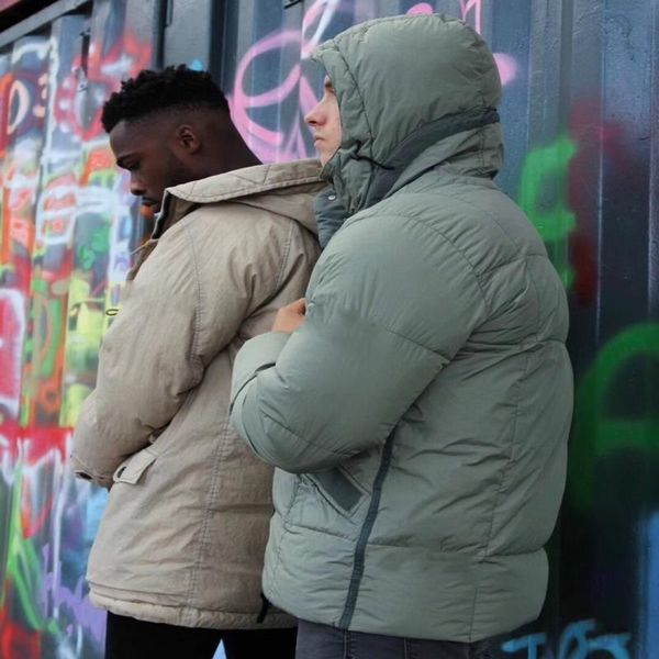 

european ykk high-end winter warm hoodies double-layer design brand custom street comfortable mens zipper access jackets efmhf, Black