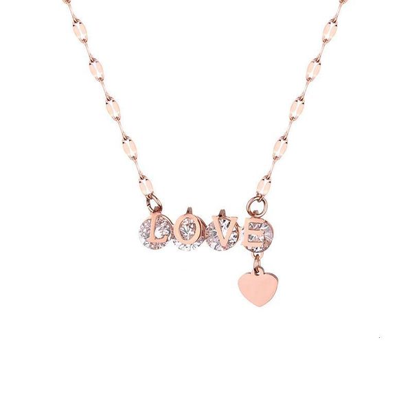 

sweet zircon stainless steel for women girls love heart pendant necklace engagement jewelry valentine's day birthday gif