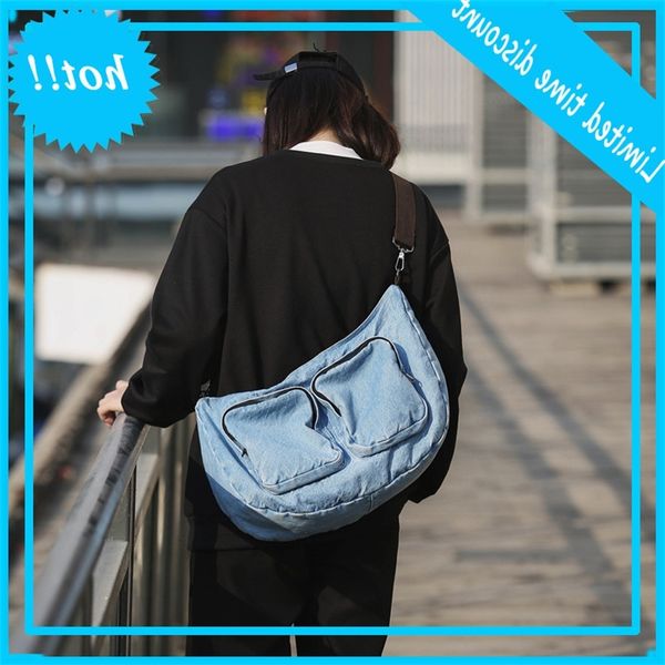 

denim dumplings 2020 new fashion casual canvas messenger hip hop one shoulder women's bag
