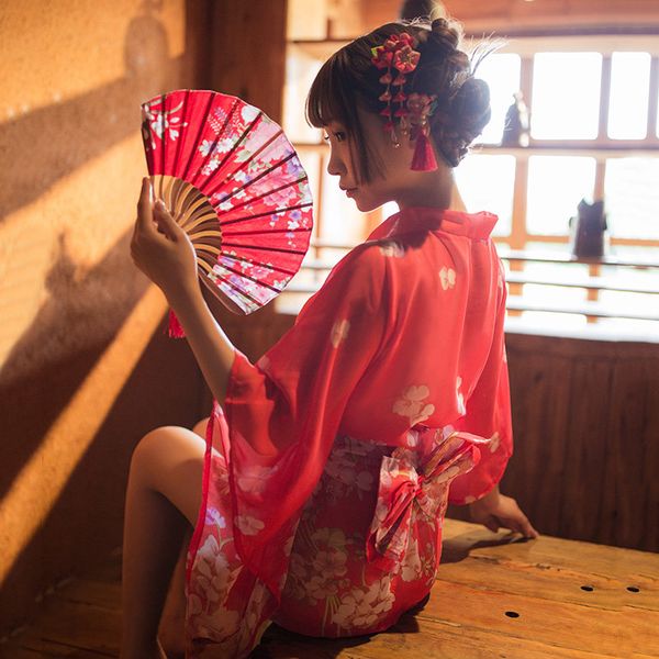 

underwear sao pajamas nightdress passion suit super coquette uniform seductive bed ancient kimono jx, Red;black