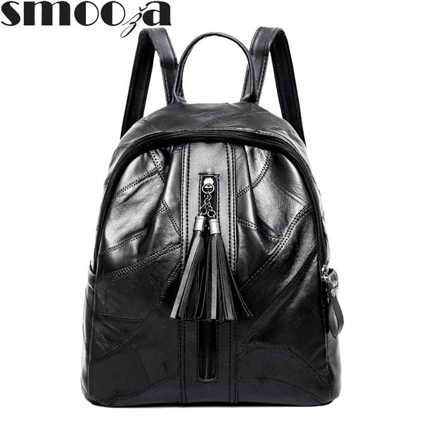 

hbp smooza 2020 tassel women backpacks genuine sheepskin college