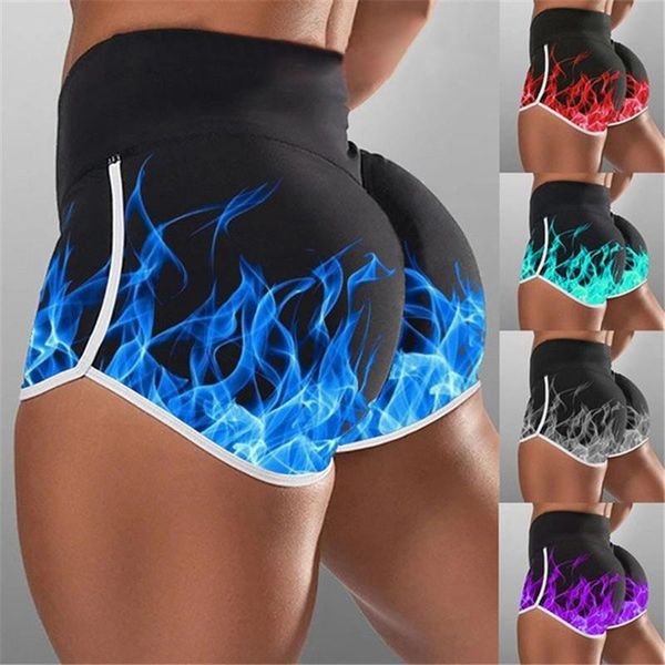 

women sports shorts women's tie-dye leggings sport women fitness workout summer yoga running shorts gym training, White;red