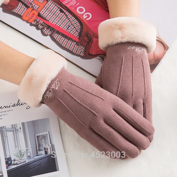

women gloves winter warm mitts full finger mittens women outdoor sport touch screen gloves, Blue;gray