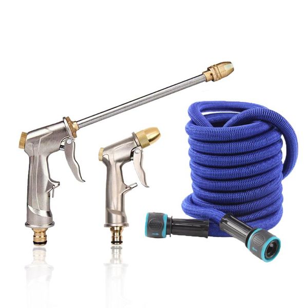 

garden hoses watering gun high pressure water nozzle and hose combination kit multi-function for car wash irrigation system