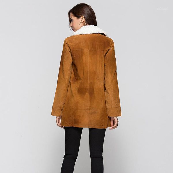 

goods 2018 new clothing down front suit fur coat leather jacket women1, Black