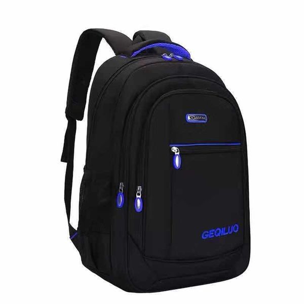 

teen backpack for boys school bags nylon black 15.6 inch lapback pack men junior schoolbag teenager student bookbag large y200706