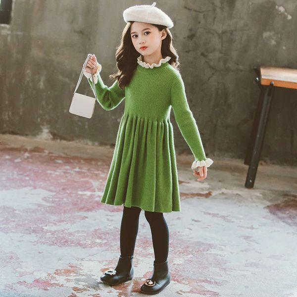 

collar 2020 girls' loose drs china lace universi leisure spring autumn korean children's skirt khy4, Red;yellow