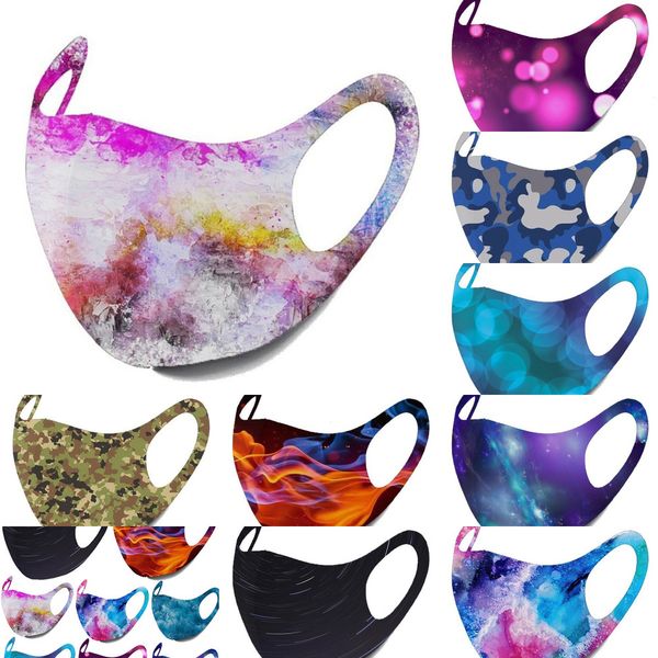 

10 color cute starry sky masks hanging ear dustproof sponge thin printing cotton mask 7 nfrze