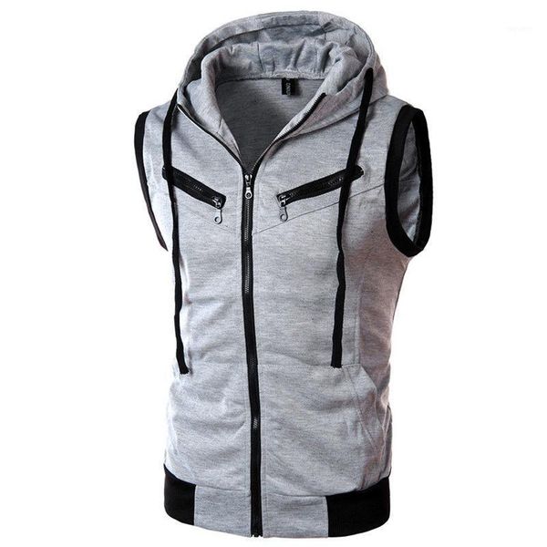 

new mens jacket sleeveless veste homme winter fashion casual coats male hooded men's vest men thickening waistcoat1, Black;white