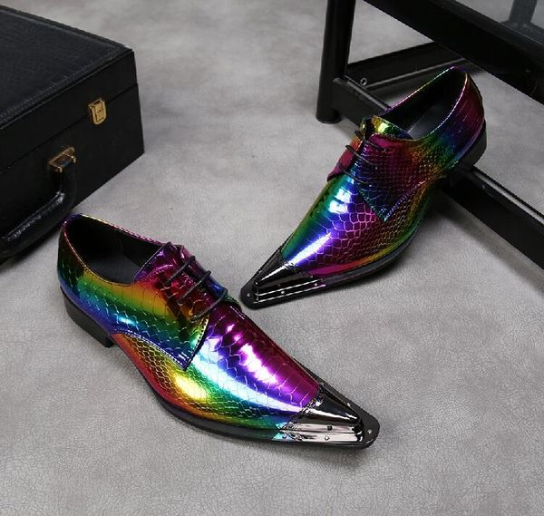 

new laser multicolour party men oxford shoes real leather wedding formal shoes lace up dress shoes male brogues da3, Black