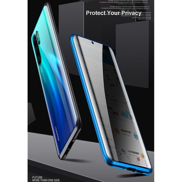 

privacy anti-peeping magnetic case for huawei p30 p40 pro double sided tempered glass case for huawei p40 lite e p sma jllgoq