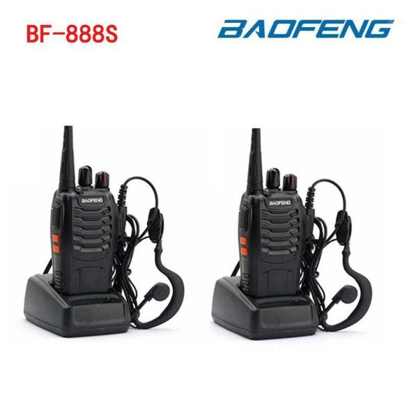 

2pcs/set baofeng bf-888s walkie talkie portable radio station bf888s 5w bf 888s comunicador transmitter transceiver radio set1