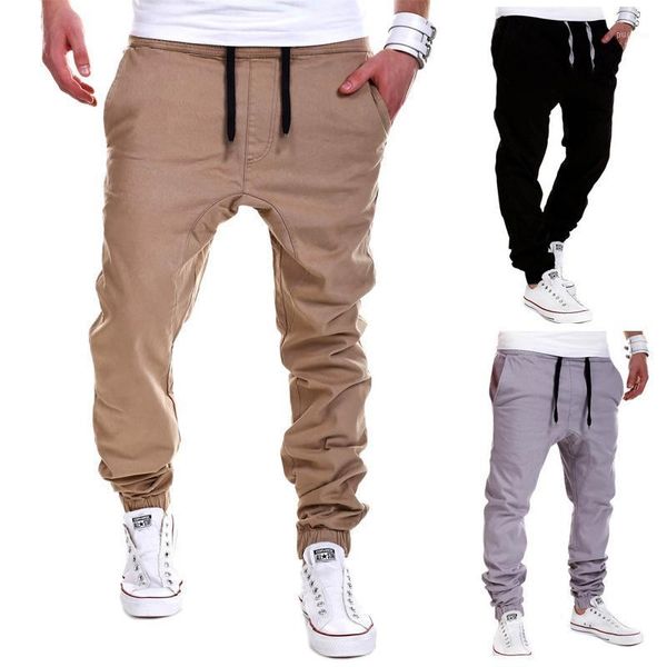 

2020 men casual jogger pants solid thin cargo sweatpants male multi-pocket trousers new mens hip hop harem cross-pants1, Black