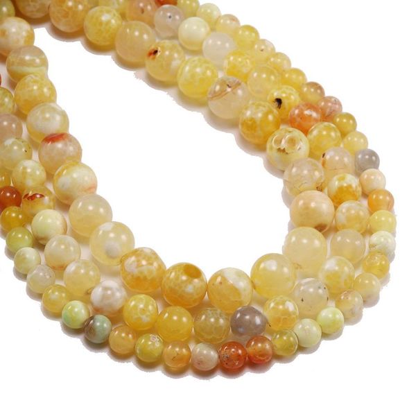 

1 strand lot 6 8 10mm natural ice crackle agates stone bead round loose spacer beads for jewelry making findings diy bracelet h bbynfe