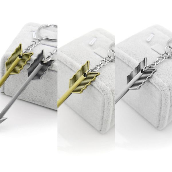 

key fashion alloy sword original chain bow new and arrow keychain novelty items men gift key ring 2p1e, Slivery;golden