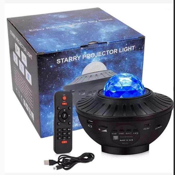 

delicacy sky led laser ocean wave colorful starry projector with wireless speaker rotating led light suitable bedroom decoration1