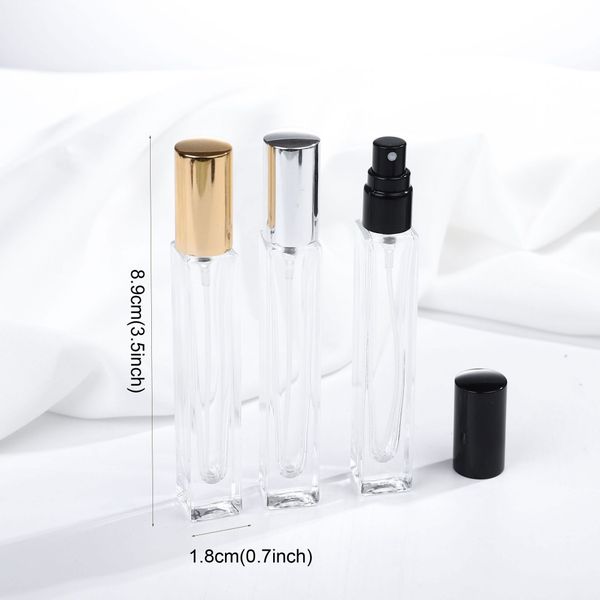 

10ml perfume bottle sub-bottle spray empty bottle metal lid transparent filling bottle portable travel cosmetic accessories vtky2136