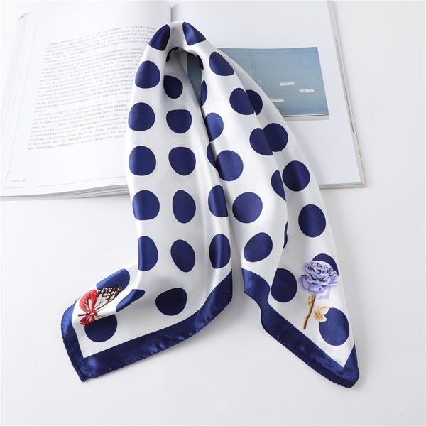 

2020Foulard Vrouwelijke Sjaal Zijde Vierkante Hals Sjaals Dot Print Tas Stropdas Vrouwen Halsdoek Sjaals En Wraps Bandana, Blue;gray