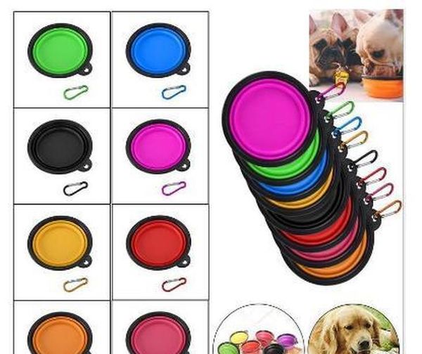 

2018 travel collapsible pet dog cat feeding bowl water dish feeder sile foldable 9 colors to cho jllgzs mx_home