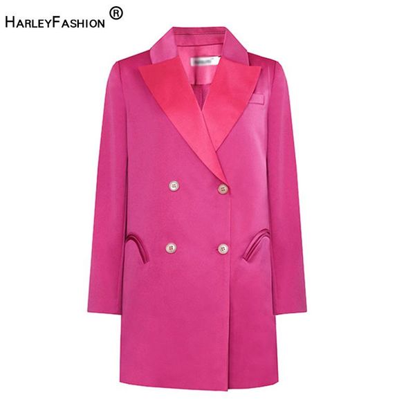 

harleyfashion elegant vintage turn-down pocket woman festa synthetic blazer, White;black