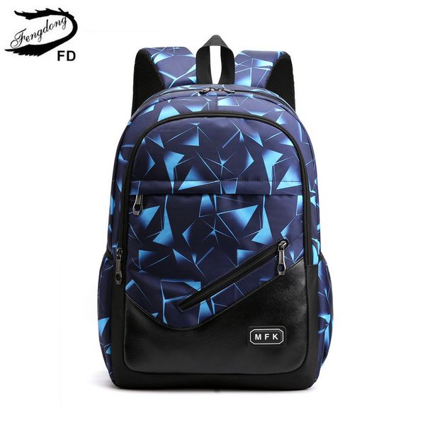 FengDong Kinder Schulrucksack Junge Büchertasche Frau Rucksack Männlich Laptop Rucksack USB Ladeanschluss Männer Reisetaschen Jungen Schultaschen LJ201029