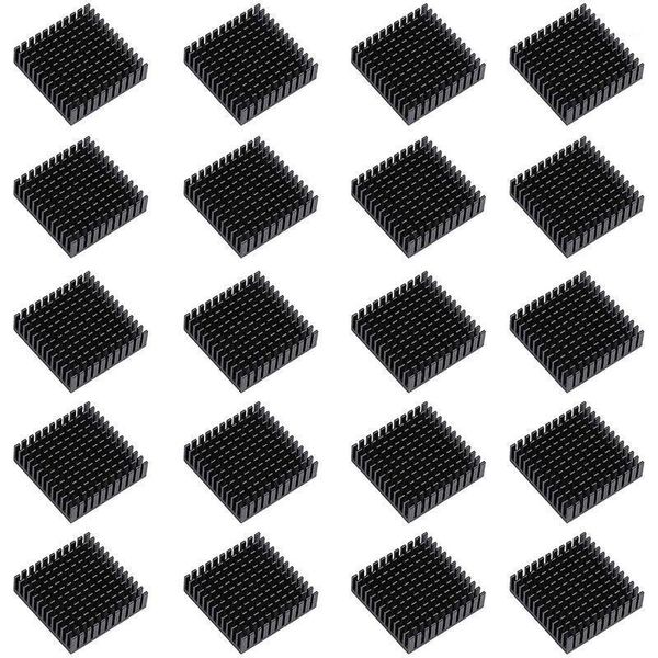 OPQ-20pcs 40mm x 40mm x 11mm preto alumínio de alumínio refrigerar barbatana para refrigeração Mosfet VRAM Reguladores VRM Stepper Driver1