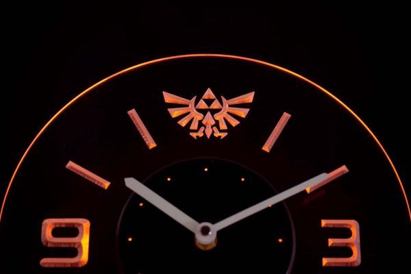 

cnc0204 legend of zelda triforce illuminated 3d neon light led clock