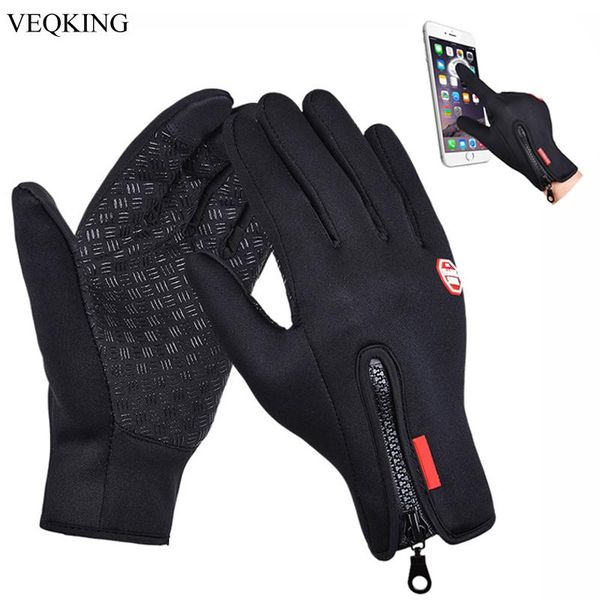 

veqking touch screen windproof outdoor sport glovesmen women winter fleece thermal warm running cycling gloves wmtwpz xhlove, Black