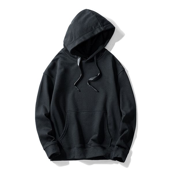 

autumn and winter men's new trend loose casual long sleeve youth korean pure color hooded sportswear 8803, Gray